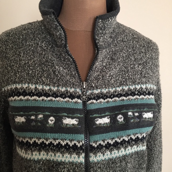 sheep print cardigan